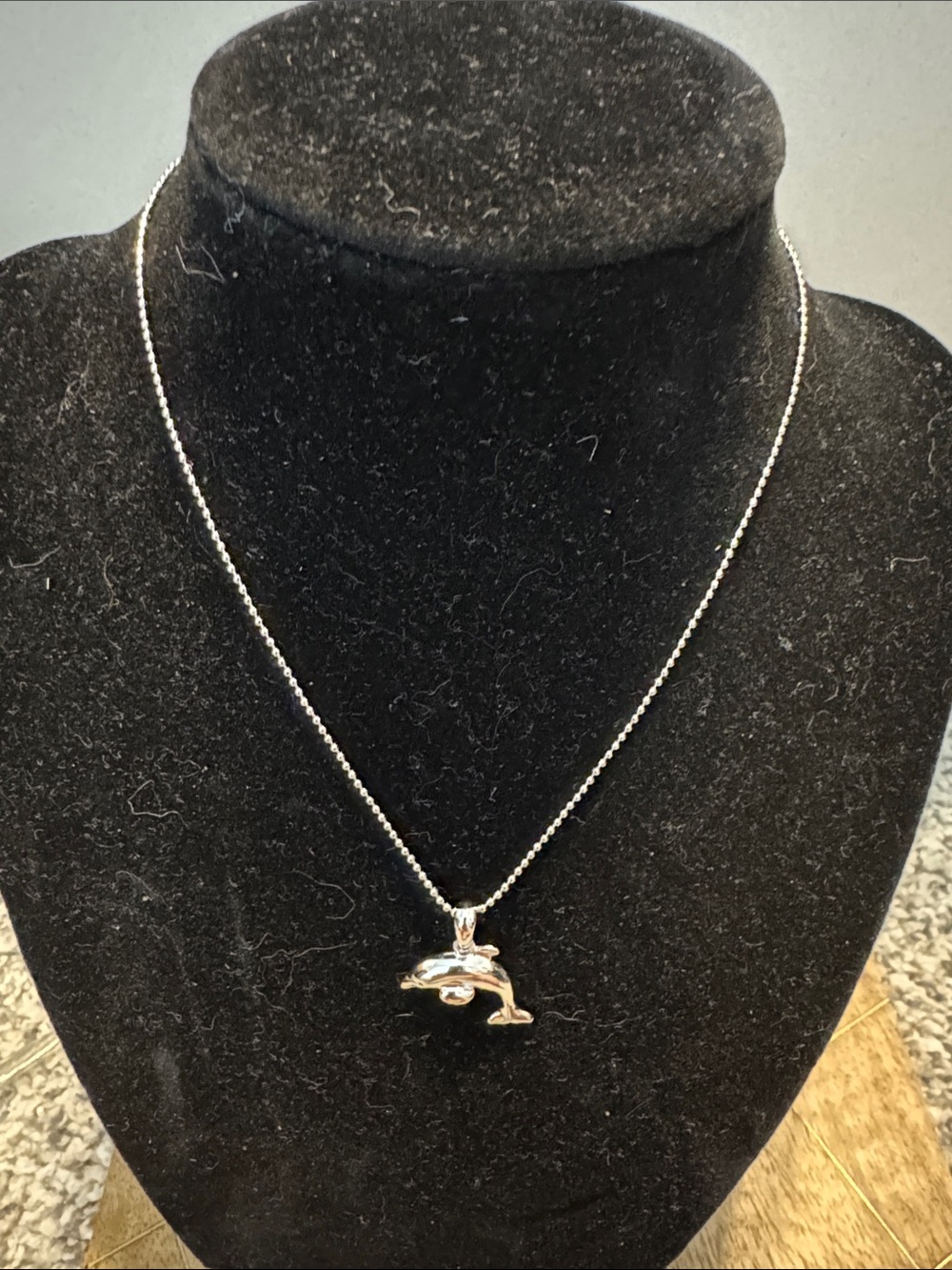 Cookie Lee Silver Dolphin Pendant Necklace